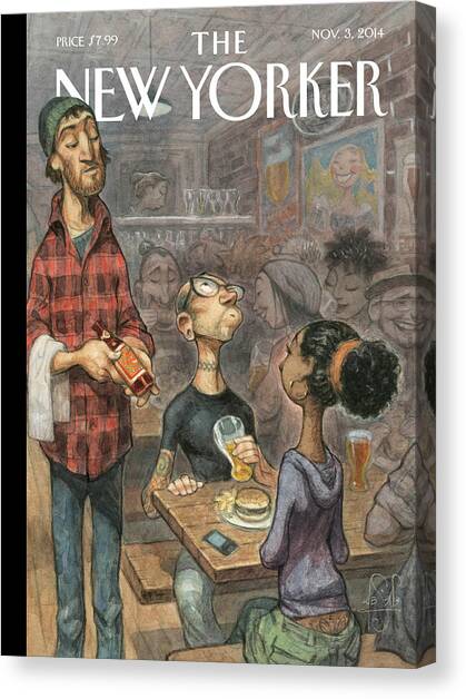 Hip Hops Canvas Art Print by Peter de Seve