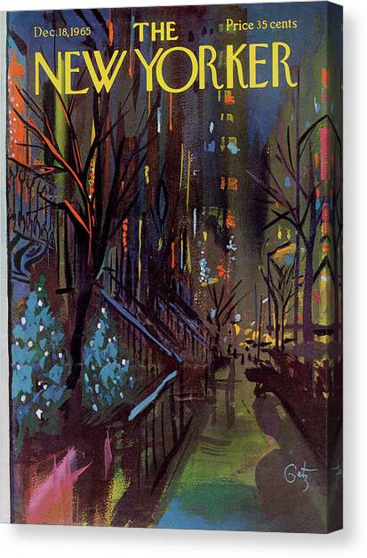Christmas In New York Canvas Art Print by Arthur Getz