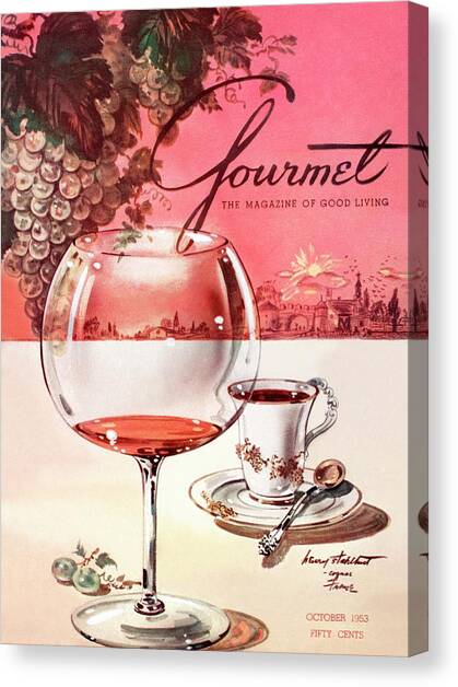 Gourmet Cover Illustration Of A Baccarat Balloon Canvas Art Print by Henry Stahlhut