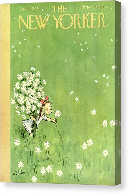 New Yorker August 16th, 1952 Canvas Art Print by William Steig