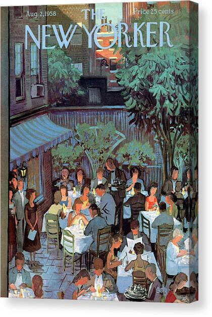 New Yorker August 2nd, 1958 Canvas Art Print by Arthur Getz