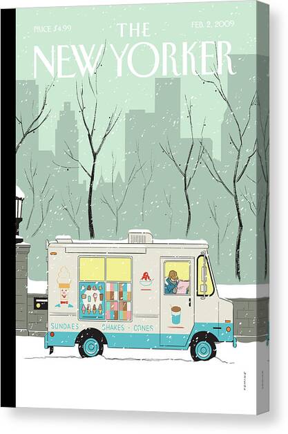 Winter Break Canvas Art Print by Adrian Tomine
