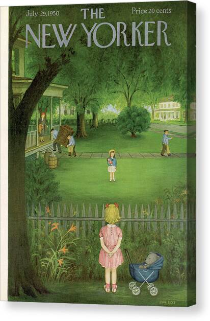 New Yorker July 29th, 1950 Canvas Art Print by Edna Eicke