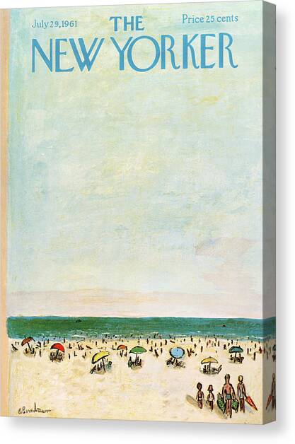 New Yorker July 29th, 1961 Canvas Art Print by Abe Birnbaum
