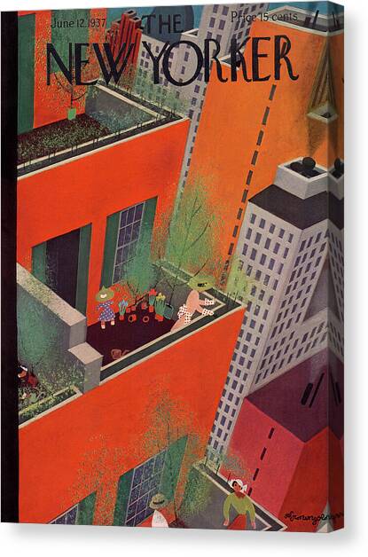 New Yorker June 12, 1937 Canvas Art Print by Adolph K Kronengold