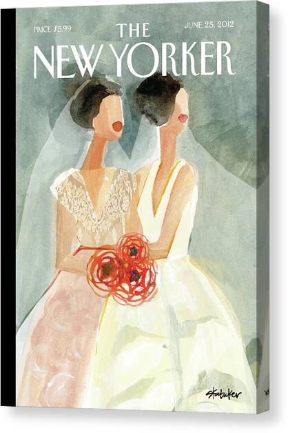 June Brides Canvas Art Print by Gayle Kabaker