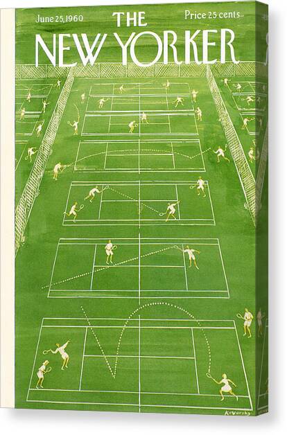 New Yorker Cover - June 25th, 1960 Canvas Art Print by Anatol Kovarsky