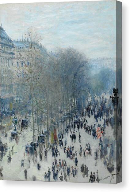 Boulevard Des Capucines Canvas Art Print by Claude Monet