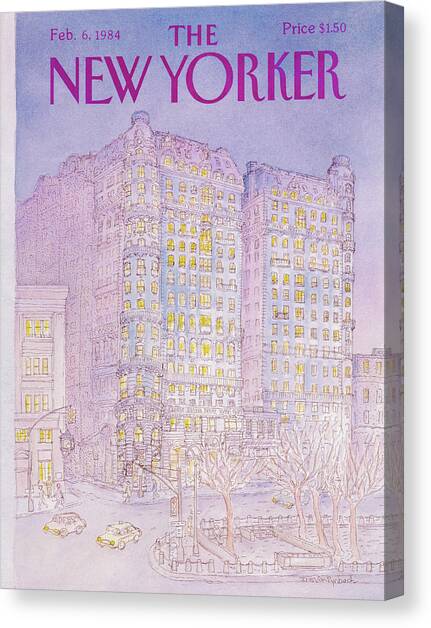 The New Yorker Cover - February 6th, 1984 Canvas Art Print by Iris Van Rynbach