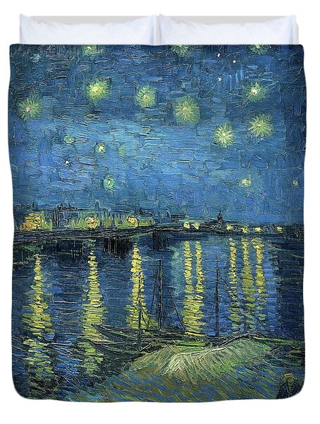 Starry Night by Vincent van Gogh Duvet Cover