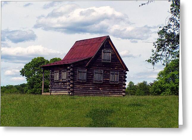Nc Log Home 2 Greeting Card