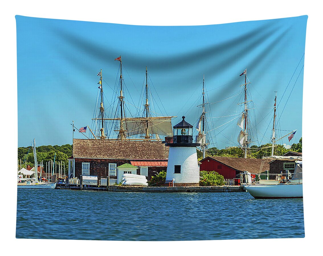 Mystic Seaport with Historic Ships Tapestry