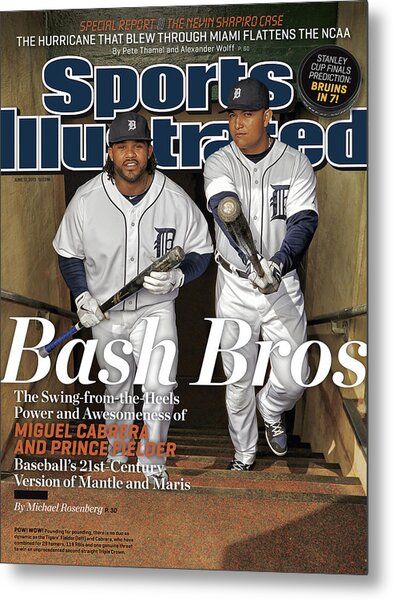 Miguel Cabrera and Prince Fielder Metal Print