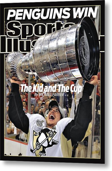 Penguins Celebrate Hockey Victory Metal Print
