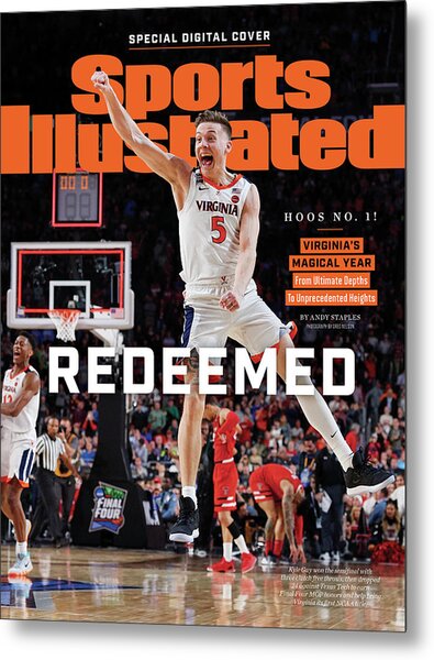 Virginia Basketball Victory Celebration Metal Print