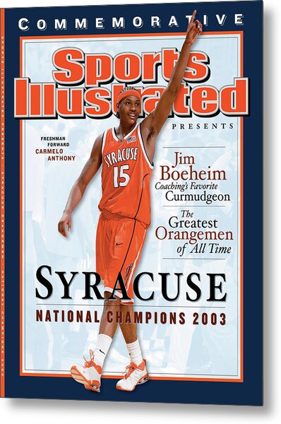 Carmelo Anthony Celebrates Syracuse Victory Metal Print