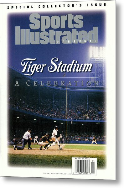 Tiger Stadium Night Game Scene Metal Print