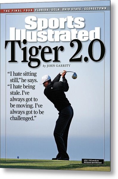 Tiger Woods Golfing in Sports Illustrated Metal Print