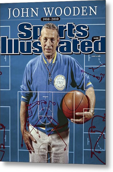 John Wooden on Sports Illustrated Cover Metal Print