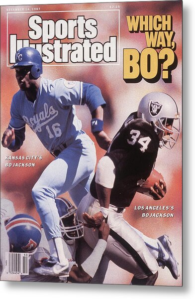 Bo Jackson Dual Sports Cover Metal Print