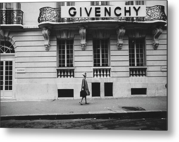 Fashionable Stroll by Givenchy Store Metal Print