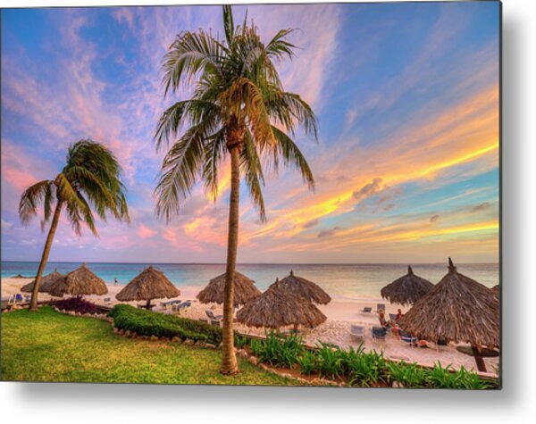Manchebo Beach, Aruba Metal Print