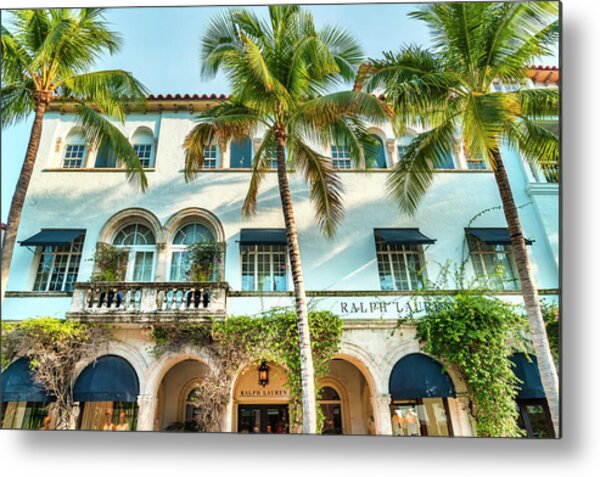 Worth Avenue Shopping Metal Print
