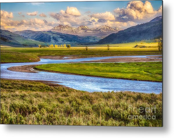 Sunset Over Lamar Valley Metal Print