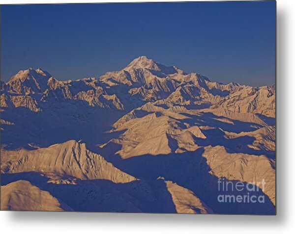 Mt. Mckinley Sunset From Above Metal Print