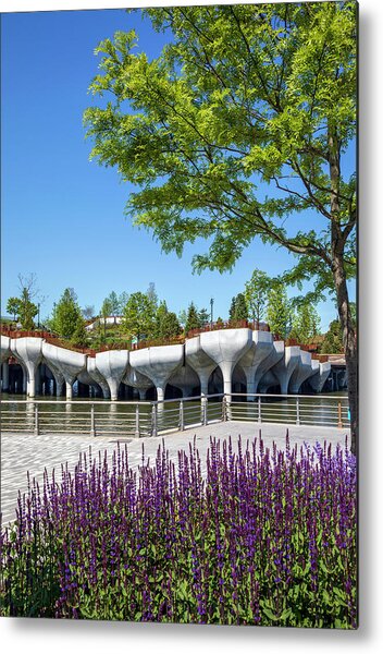 New York City, Manhattan, Little Island, Pier 55 At Hudson River Park Hudson River Greenway #1 Metal Print
