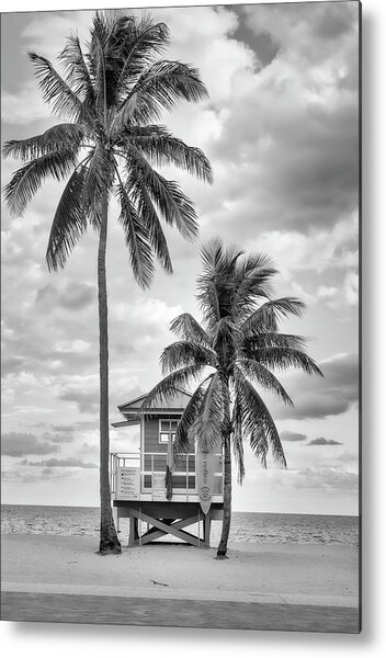 Florida, South Florida, Hollywood Beach, Lifeguard Station #9 Metal Print