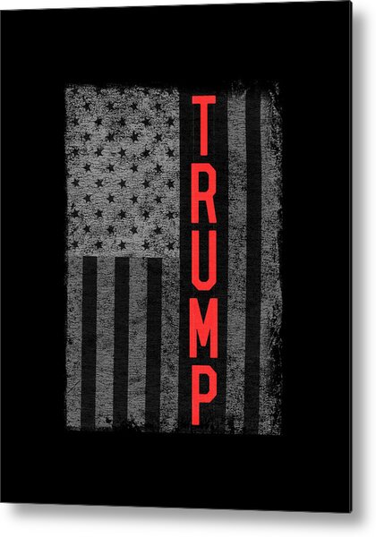Trumps America Usa Flag Patriotic Metal Print