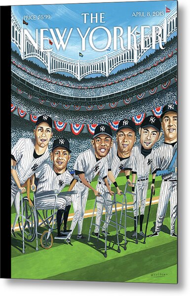 Famous Baseball Players in Wheelchairs Metal Print