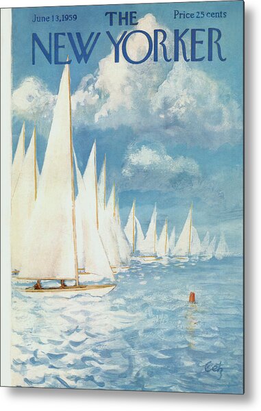 Sailboats on a Sunny Day Metal Print