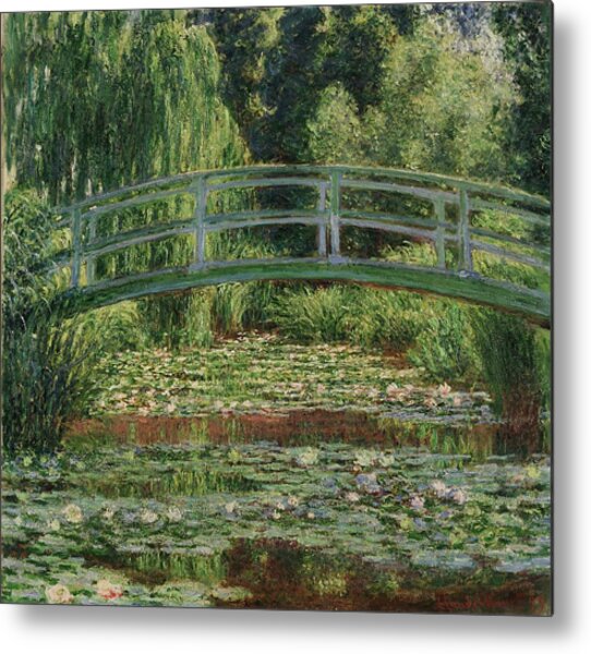 Claude Monet's Japanese Footbridge Metal Print