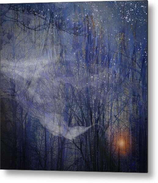 Enchanted Forest at Dusk Metal Print