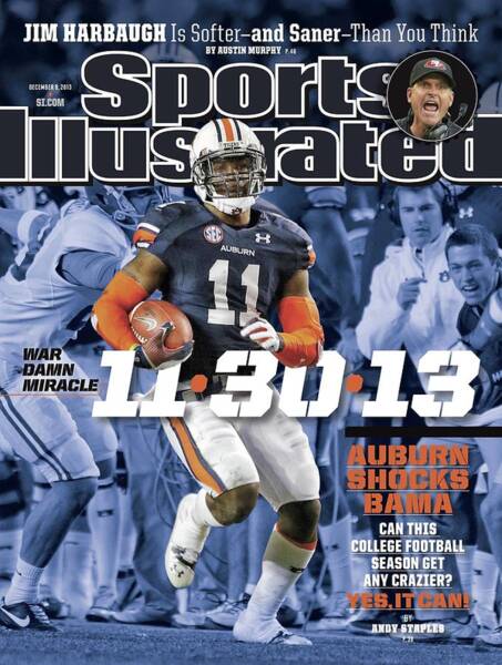 Auburn Player on Sports Illustrated Cover Poster