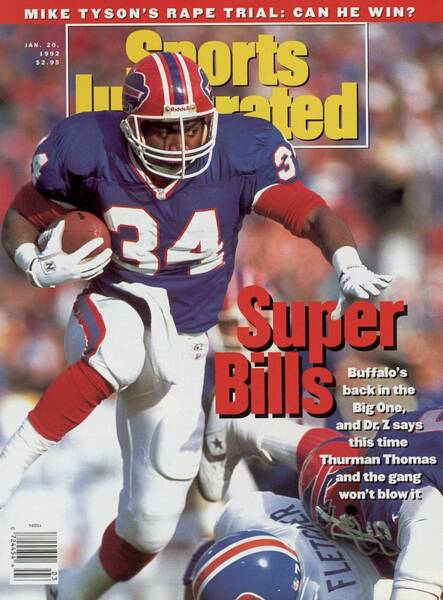 Thurman Thomas Charging Downfield Poster