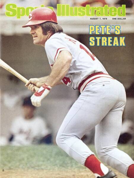 Pete Rose in Action on Sports Illustrated Poster