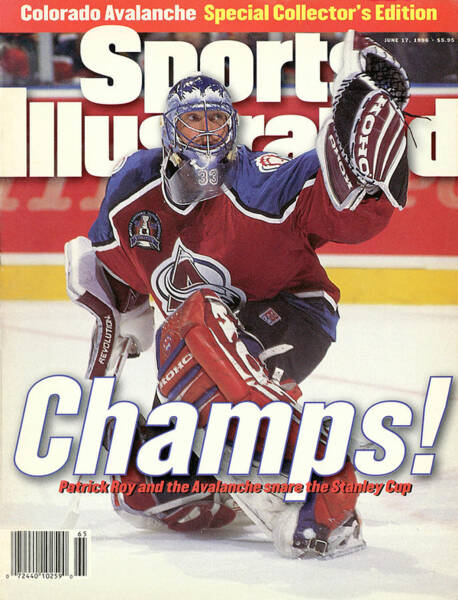 Patrick Roy Celebrates Stanley Cup Win Poster