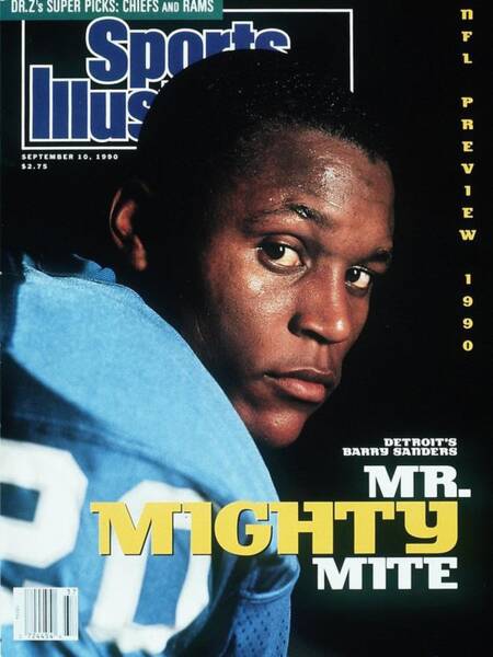 Barry Sanders NFL Preview 1990 Poster