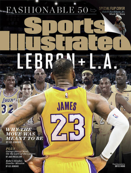 LeBron James and Lakers Legends Poster