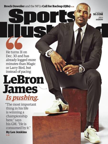 LeBron James on Sports Cover Poster