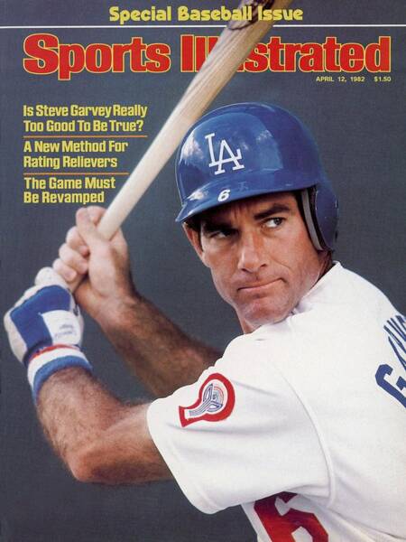 Los Angeles Dodgers Player on Sports Cover Poster