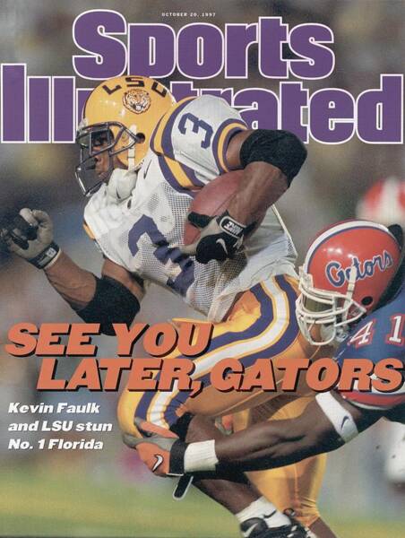 Kevin Faulk Breaks Through Gators Defense Poster