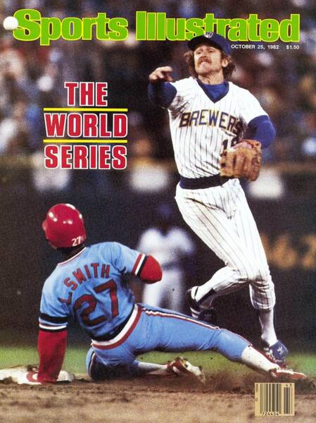 1982 World Series Baseball Action Poster
