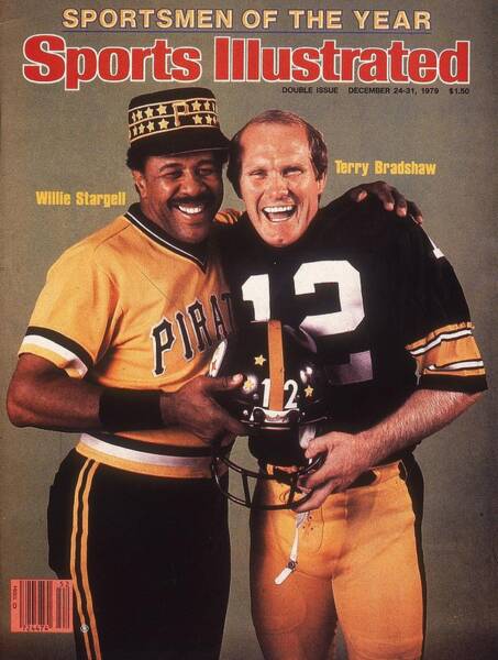 Willie Stargell and Terry Bradshaw Celebrate Poster