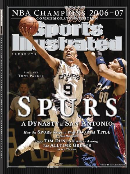 Tony Parker Spurs Championship Cover Poster