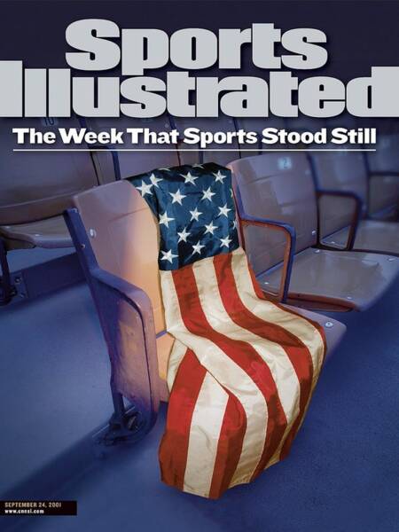 American Flag Stadium Tribute Poster