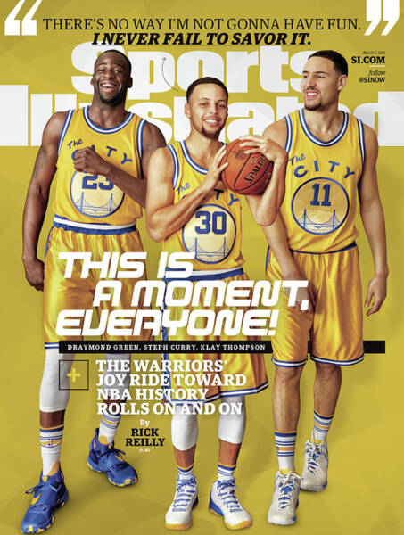 Steph Curry and Teammates on Sports Cover Poster